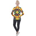 Background Geometric Color Casual Zip Up Jacket View2