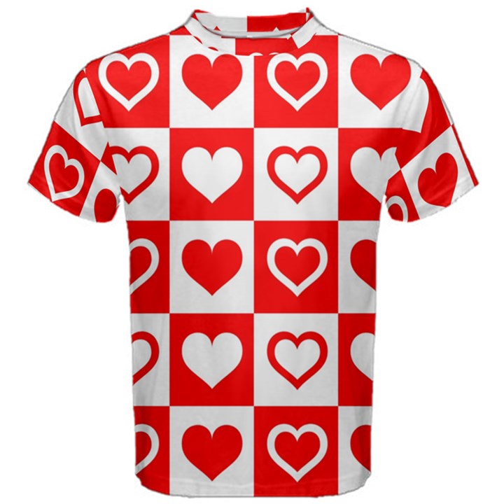 Background Card Checker Chequered Men s Cotton Tee