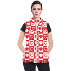 Background Card Checker Chequered Women s Puffer Vest by Sapixe