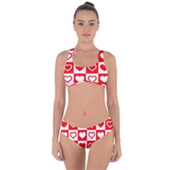 Background Card Checker Chequered Criss Cross Bikini Set by Sapixe