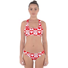 Background Card Checker Chequered Cross Back Hipster Bikini Set by Sapixe