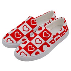 Background Card Checker Chequered Men s Canvas Slip Ons by Sapixe