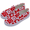 Background Card Checker Chequered Kids  Canvas Slip Ons View2