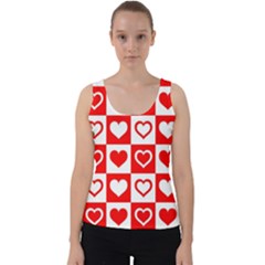 Background Card Checker Chequered Velvet Tank Top by Sapixe