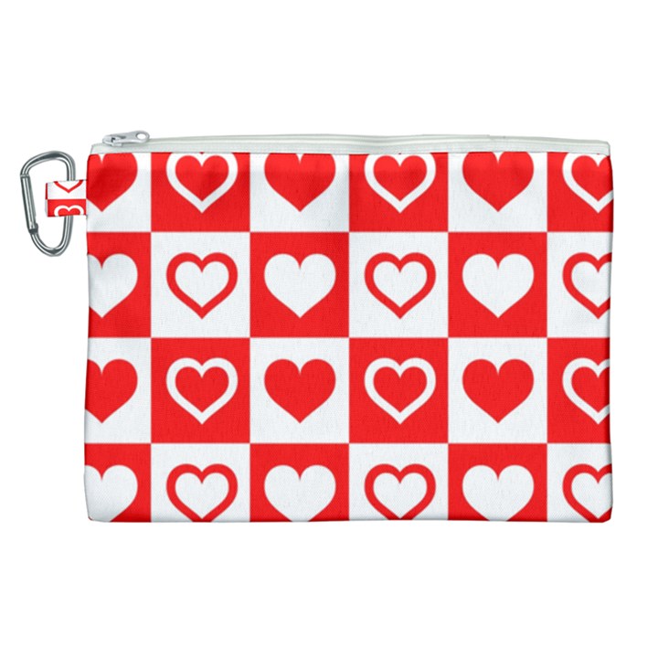 Background Card Checker Chequered Canvas Cosmetic Bag (XL)