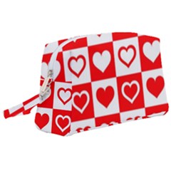 Background Card Checker Chequered Wristlet Pouch Bag (large)