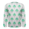 Plant Pattern Green Leaf Flora Men s Long Sleeve Tee View2