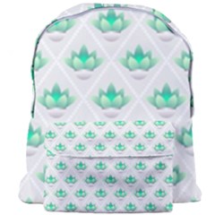 Plant Pattern Green Leaf Flora Giant Full Print Backpack by Sapixe