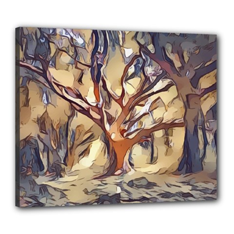 Tree Forest Woods Nature Landscape Canvas 24  X 20  (stretched) by Sapixe