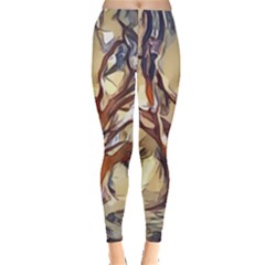 Tree Forest Woods Nature Landscape Leggings  by Sapixe