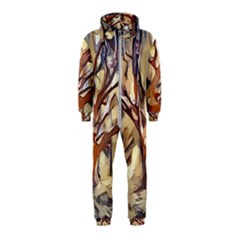 Tree Forest Woods Nature Landscape Hooded Jumpsuit (kids) by Sapixe