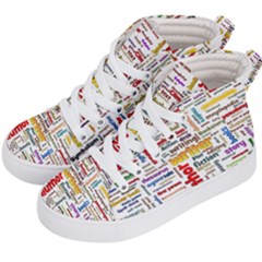 Writing Author Motivation Words Kids  Hi-top Skate Sneakers by Sapixe