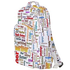 Writing Author Motivation Words Double Compartment Backpack by Sapixe