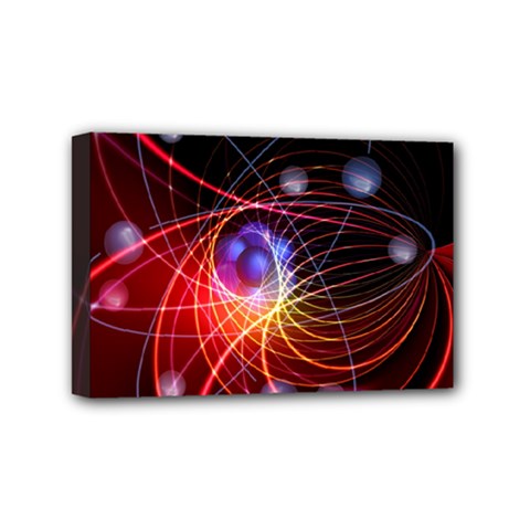 Physics Quantum Physics Particles Mini Canvas 6  X 4  (stretched) by Sapixe