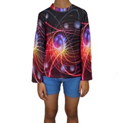 Physics Quantum Physics Particles Kids  Long Sleeve Swimwear by Sapixe