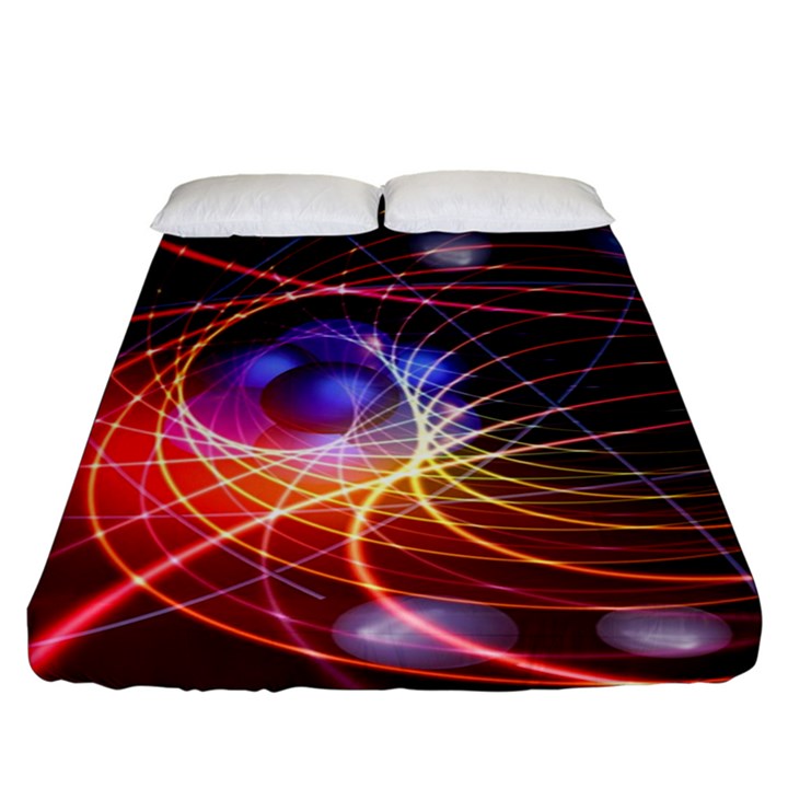 Physics Quantum Physics Particles Fitted Sheet (King Size)