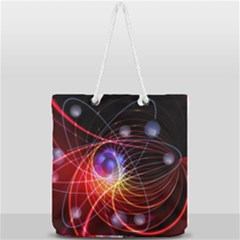 Physics Quantum Physics Particles Full Print Rope Handle Tote (large) by Sapixe