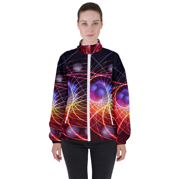 Physics Quantum Physics Particles Women s High Neck Windbreaker