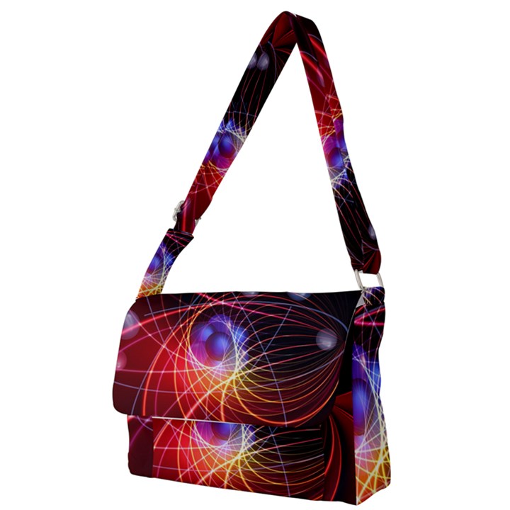 Physics Quantum Physics Particles Full Print Messenger Bag