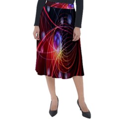 Physics Quantum Physics Particles Classic Velour Midi Skirt  by Sapixe