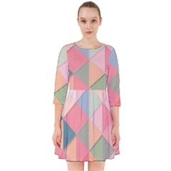 Background Geometric Triangle Smock Dress by Sapixe