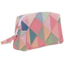 Background Geometric Triangle Wristlet Pouch Bag (Large) View1