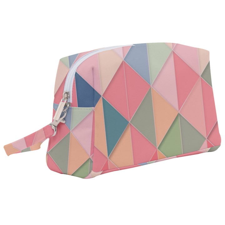 Background Geometric Triangle Wristlet Pouch Bag (Large)