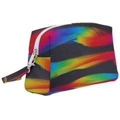 Colorful Background Wristlet Pouch Bag (large)