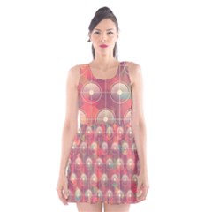 Colorful Background Abstract Scoop Neck Skater Dress by Sapixe