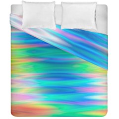 Wave Rainbow Bright Texture Duvet Cover Double Side (california King Size) by Sapixe