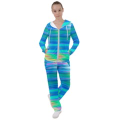 Wave Rainbow Bright Texture Women s Tracksuit