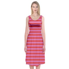 Stripes Striped Design Pattern Midi Sleeveless Dress by Sapixe