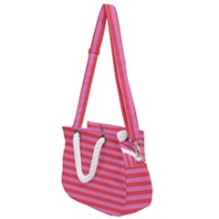 Stripes Striped Design Pattern Rope Handles Shoulder Strap Bag