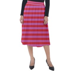 Stripes Striped Design Pattern Classic Velour Midi Skirt 