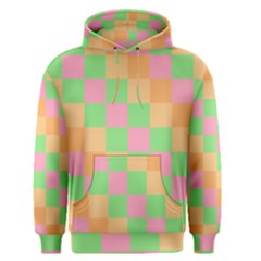 Checkerboard Pastel Squares Men s Pullover Hoodie by Sapixe