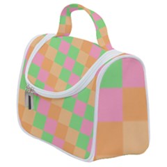 Checkerboard Pastel Squares Satchel Handbag