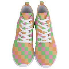 Checkerboard Pastel Squares Men s Lightweight High Top Sneakers by Sapixe