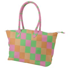 Checkerboard Pastel Squares Canvas Shoulder Bag by Sapixe