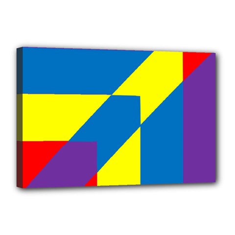 Colorful Red Yellow Blue Purple Canvas 18  X 12  (stretched) by Sapixe