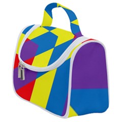 Colorful Red Yellow Blue Purple Satchel Handbag