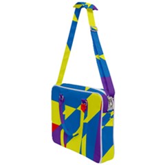 Colorful Red Yellow Blue Purple Cross Body Office Bag