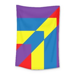 Colorful Red Yellow Blue Purple Small Tapestry by Sapixe