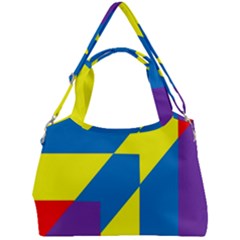 Colorful Red Yellow Blue Purple Double Compartment Shoulder Bag by Sapixe