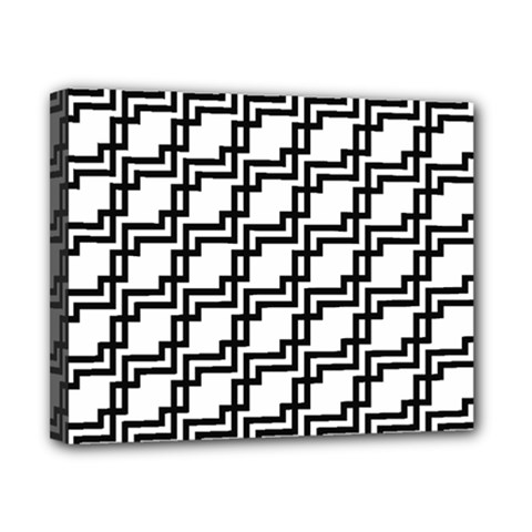 Pattern Monochrome Repeat Canvas 10  X 8  (stretched) by Sapixe