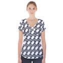 Pattern Monochrome Repeat Short Sleeve Front Detail Top View1