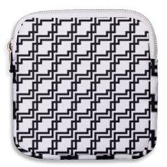 Pattern Monochrome Repeat Mini Square Pouch by Sapixe