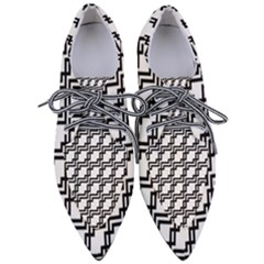 Pattern Monochrome Repeat Pointed Oxford Shoes