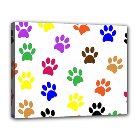 Pawprints Paw Prints Paw Animal Canvas 14  X 11  (stretched) by Sapixe