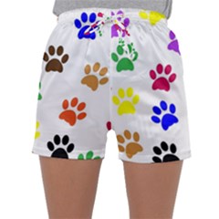 Pawprints Paw Prints Paw Animal Sleepwear Shorts by Sapixe