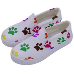 Pawprints Paw Prints Paw Animal Kids  Canvas Slip Ons by Sapixe